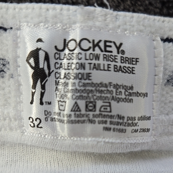 Jockey White Briefs with Soft Cotton Fabric and Elastic Waistband - Picture 2 of 3